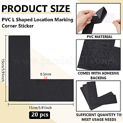 PVC L Shaped Location Marking Corner Sticker&nbsp;DIY-WH0504-919A