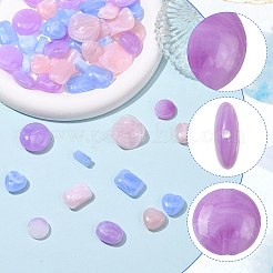 72Pcs 9 Styles Imitation Gemstone Acrylic Beads&nbsp;OACR-FS0002-82