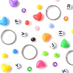 DIY Letter Heart Keychain Making Kits&nbsp;DIY-FS0009-87