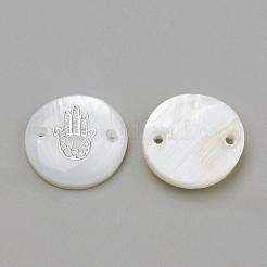Freshwater Shell Links connectors&nbsp;SHEL-Q009-004P