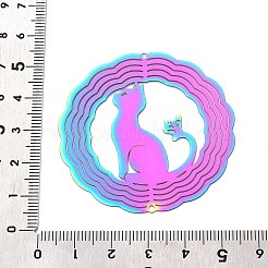 201 Stainless Steel 3D Rotating Hanging Wind Spinner&nbsp;STAS-T064-98
