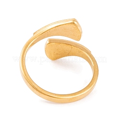 304ステンレススチールトライアングルオープンカフリング女性用  ゴールドカラー  usサイズ6~9（16.5~18.9mm）&nbsp;RJEW-C086-19-G