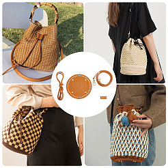 1 Bag DIY Round-shaped Bucket Bag Making Kits&nbsp;PURS-CL0001-09A