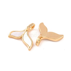 Brass Micro Pave Clear Cubic Zirconia Pendants&nbsp;KK-S389-06G