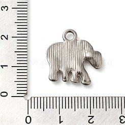 304ステンレスペンダント  象のチャーム  ステンレス鋼色  18.5x18.5x2.5mm  穴：2.5mm&nbsp;STAS-M070-29P