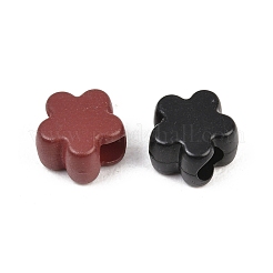 焼付塗装アクリルビーズ  ミックスカラー  花  9.5x10x6.5mm  穴：3.5mm  約20個/セット&nbsp;FIND-B065-04A