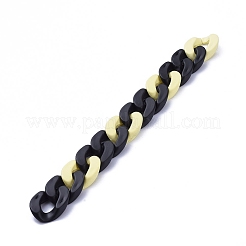 Handmade Opaque Spray Painted Acrylic Curb Chains&nbsp;AJEW-JB00617