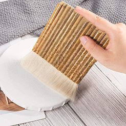 竹柄ソフトブラシ  ウールブラシラテックスペイントブラシ  壁のプロの結果のために  キャビネット  ドア  デッキ  タッチアップ  バリーウッド  3個/セット&nbsp;TOOL-PH0017-05