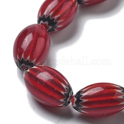 Handmade Millefiori Lampwork Beads Strands&nbsp;LAMP-F035-13C-01
