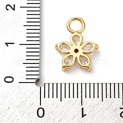 Brass Micro Pave Cubic Zirconia Pendants&nbsp;KK-I276-05G-01A