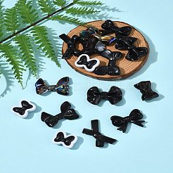 70 個 7 スタイル不透明なアクリル ビーズ  蝶結び  ミックスカラー  16.5~24x20.5~34.5x6.5~11mm  穴：1.8~2.5mm  10個/スタイル&nbsp;MACR-FS0002-12