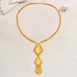Elegant Geometric Tassel Brass Pendant Necklaces for Women's Holiday Party Accessories&nbsp;LR5784-3