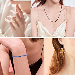 100gの電気メッキガラスシードビーズ  ジュエリー作りのための  混合図形  プルシアンブルー  1.2~15x1.5~4.5mm  穴：0.8~1.8mm&nbsp;GLAA-SZ0002-18D