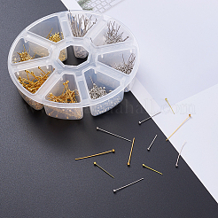 真鍮のボールヘッドピン  プラチナ·ゴールデン  16mm / 20mm / 25mm / 30mmx0.6mm  22ゲージ  ヘッド：2mm  700個/箱&nbsp;KK-TA0007-16