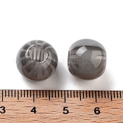 レジンヨーロピアンビーズ  大穴丸いビーズ  グレー  13x12mm  穴：4.8mm&nbsp;RESI-Z030-05E