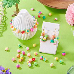 50Pcs Fruits Theme Handmade Polymer Clay Pendants&nbsp;CLAY-TA0007-08