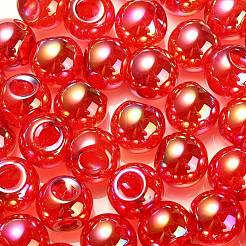 UVメッキレインボー虹色アクリルビーズ  ラウンド  鈴丸ビーズ  トップ掘削  ミックスカラー  19x19x19mm  穴：3mm&nbsp;OACR-G012-02