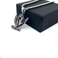Retro Mythical 304 Stainless Steel Dragon Pendant Necklaces for Men Women&nbsp;XN5499