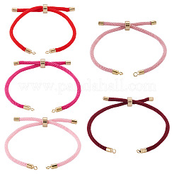5Pcs 5 Colors Polyester Cord Bracelet Making&nbsp;MAK-TA0001-40