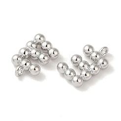 真鍮チャーム  カドミウムフリー＆ニッケルフリー＆鉛フリー  文字チャーム  プラチナ  13x7.5x2mm  穴：1mm&nbsp;KK-S368-16P-E