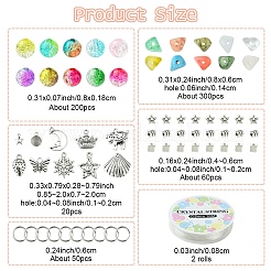 DIY Mixed Shapes Acrylic Beads & Alloy Pendants Bracelet Making Kits&nbsp;DIY-YW0010-99