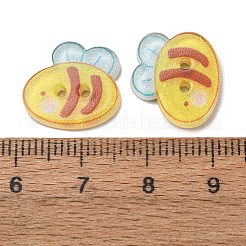 2  - 正孔樹脂ボタン  ミツバチ  きいろ  15x14x2.5mm  穴：1.4mm&nbsp;RE-CBABECA-02B