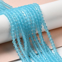 Imitate Austrian Crystal Frosted Glass Beads Strands&nbsp;GLAA-F029-TM4mm-B20