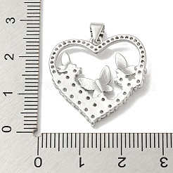 Rack Plating Brass Micro Pave Cubic Zirconia Pendants&nbsp;KK-F869-16P