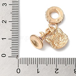 ラック メッキ 合金 クリスタル ラインストーン ヨーロピアン ダングル チャーム  大きな穴の猫型ペンダント、黒のエナメル  カドミウムフリー＆ニッケルフリー＆鉛フリー  ゴールドカラー  26mm  穴：5mm&nbsp;PALLOY-S189-18G