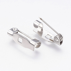 Tarnish Resistant 304 Stainless Steel Brooch Findings&nbsp;STAS-P168-07P