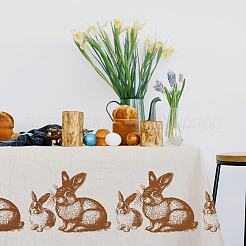 粘着性のシルクスクリーン印刷ステンシル  木に塗るため  DIYデコレーションTシャツ生地  兎  220x280mm&nbsp;DIY-WH0638-031