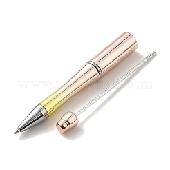 プラスチック製のビーズのペン  プレスボールペン  DIYペンの装飾用  リネン  146x11.5mm&nbsp;AJEW-L094-01F
