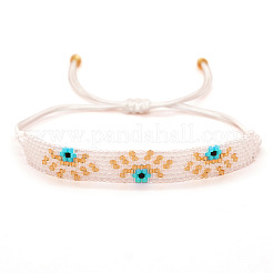 Bohemian Glass Seed Beaded Braided Bead Bracelets&nbsp;KU5557-1
