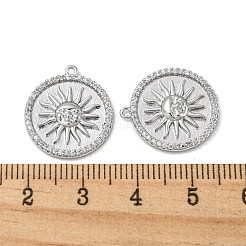 Brass Micro Pave Cubic Zirconia Pendants&nbsp;KK-H460-09P
