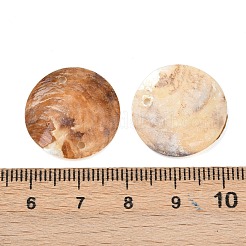 Natural Akoya Shell Disc Links Connector Charms&nbsp;SHEL-B005-04
