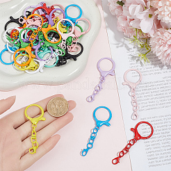 48Pcs 12 Colors Spray Painted Iron Swivel Clasps&nbsp;FIND-SC0022-75