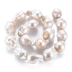 Natural Baroque Pearl Keshi Pearl Beads Strands&nbsp;PEAR-S019-04B