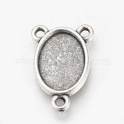 Tibetan Style Alloy Cabochon Connector Settings&nbsp;TIBE-T006-8x10-AS-LF