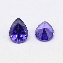 Cubic Zirconia Pointed Back Cabochons&nbsp;ZIRC-M006-8x6mm