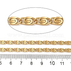 304ステンレススチールルマキナチェーン  溶接されていない  スプールで  ゴールドカラー  8.5x3.8x1mm  10 m /ロール&nbsp;STAS-M075-03A-G