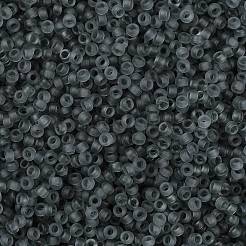 MIYUKIラウンドロカイユビーズ  日本製シードビーズ  （rr152f）マット透明グレー  15/0  1.5mm  穴：0.7mm  約5555PCS /ボトル  10 G /ボトル&nbsp;SEED-JP0010-RR0152F