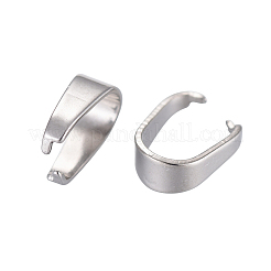 Tarnish Resistant 201 Stainless Steel Snap on Bails&nbsp;LS-STAS-F117-16P-3x7