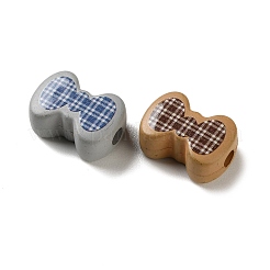 Tartan Pattern Printed Opaque Acrylic Beads&nbsp;OACR-P038-06B-M