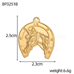 304 Stainless Steel Pendants&nbsp;STAS-OY006-05G