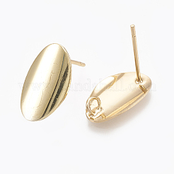 Brass Stud Earring Findings&nbsp;KK-S348-109