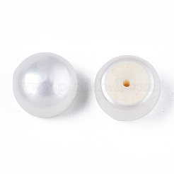 Half Drilled Natural Cultured Freshwater Pearl Beads&nbsp;PEAR-R008-01