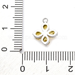 304 Stainless Steel Micro Pave Cubic Zirconia Pendants&nbsp;STAS-U042-06P-04