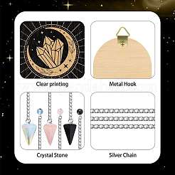 Hanging Wooden Crystal Display Shelf&nbsp;DJEW-CP0001-28A