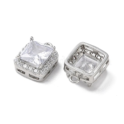 Brass Micro Pave Cubic Zirconia Charms&nbsp;KK-F872-18P