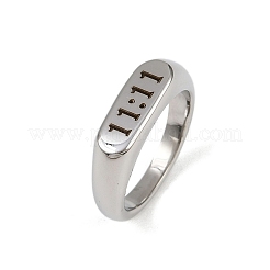 304ステンレススチール製プレーンバンド指輪  番号11:11  ステンレス鋼色  6mm  内径：17.2mm&nbsp;RJEW-P152-01P